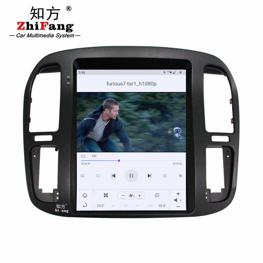 Zhifang Tesla Style Carplay Android 11.0 8+128GB for Toyota Land Cruiser LC100 1998-2002 Radio Car Stereo DVD