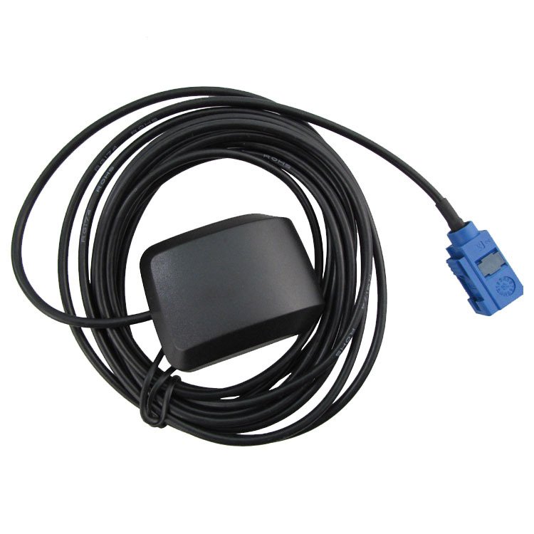 Car GPS Active Antenna FAKRA Male Plug Connector Cable Antenna Receiver Transmitter Magnetic Base for Car DVD GPS Navigation
