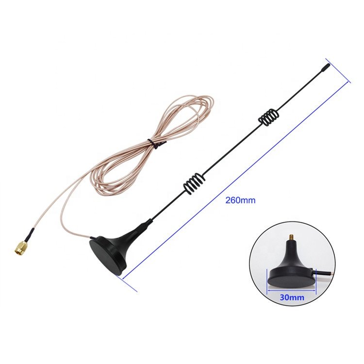 Wifi Antenna magnetic base 2.4G 5Ghz dual band spring Antenna with RG174/RG178 cable N/SMA/IPX/CRC9/TS9 connector tv antenna