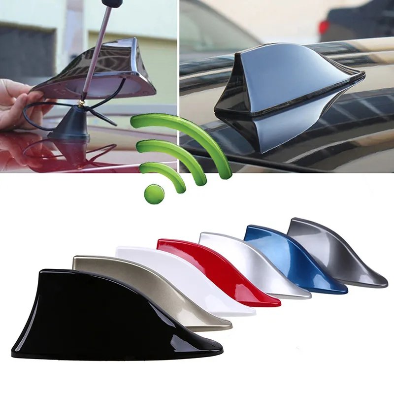 Car Antennas Shark Fin Antenna Auto Radio Signal Aerials Roof Antennas for Universal Car Model Car Styling