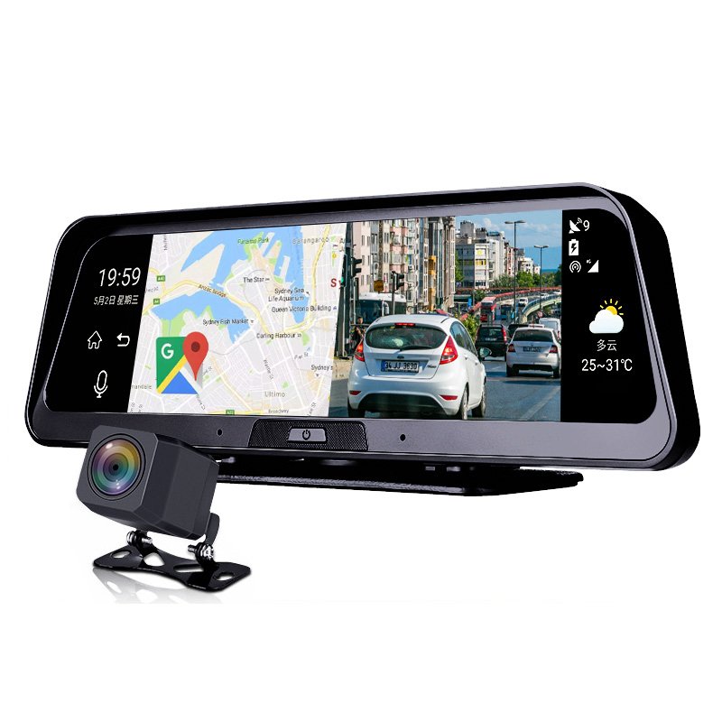 Firstscene V-27A 10" Car Rearview Mirror 4G Android 8.1 Dash Cam GPS Navigation ADAS FHD 1080P Video Camera Recorder Remote View