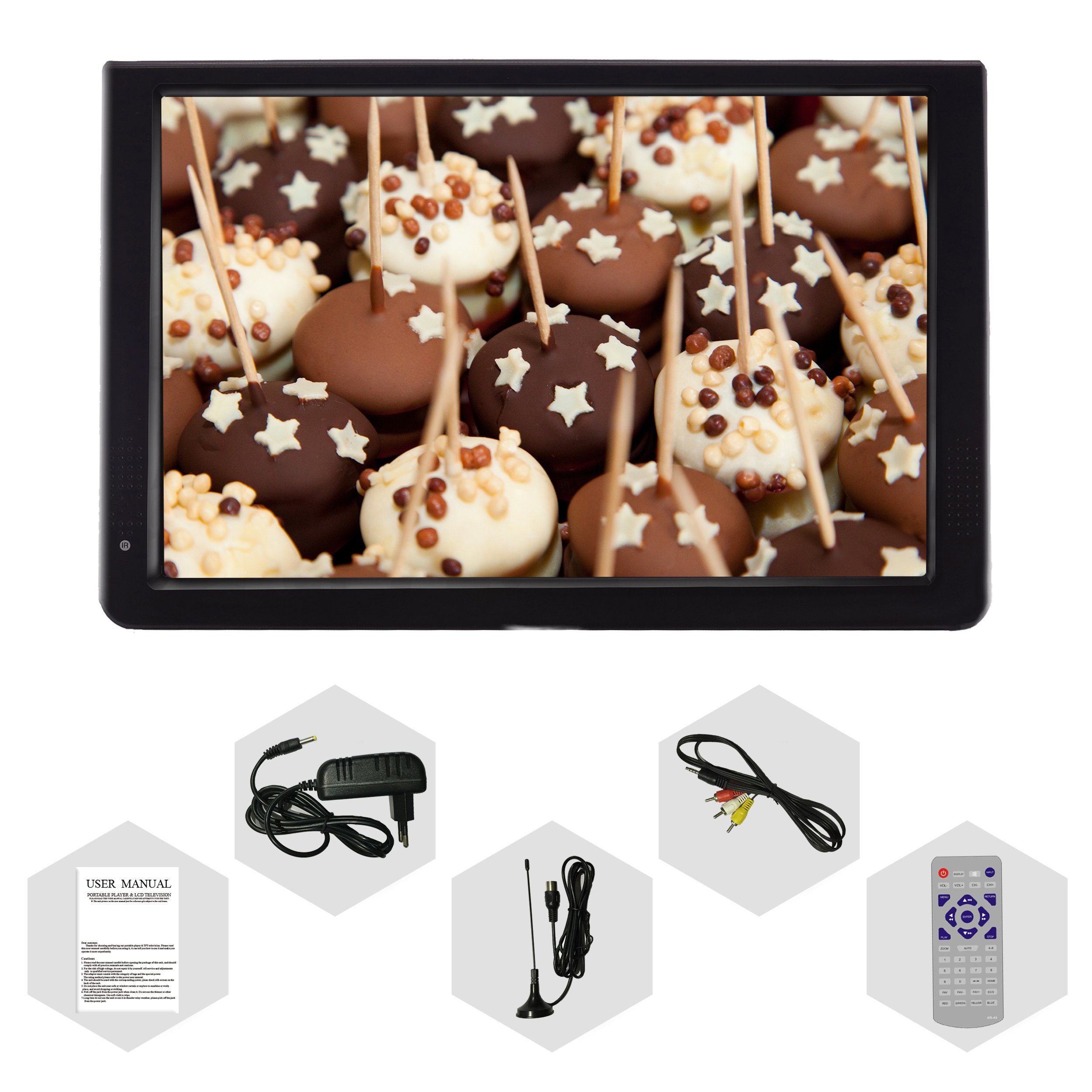 12 Inch Lcd Car Digital Tv Dvb T2 Isdb Atsc Portable Mini Tv Stand for Truck