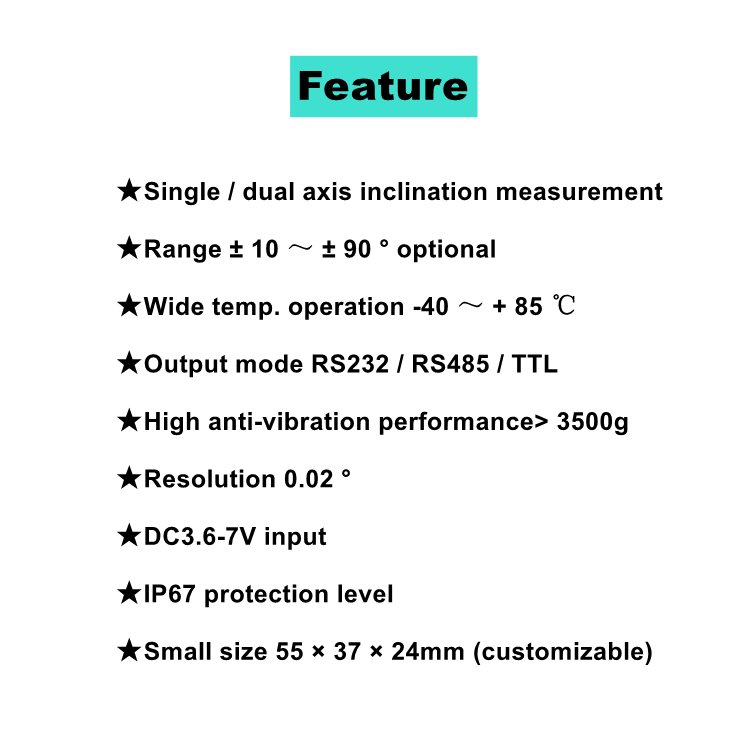 Digital MEMS Tilt Sensor for Satellite Antenna Positioning/leveling/angle Control Correct Linearity Twice RS232/RS485/RS422/TTL