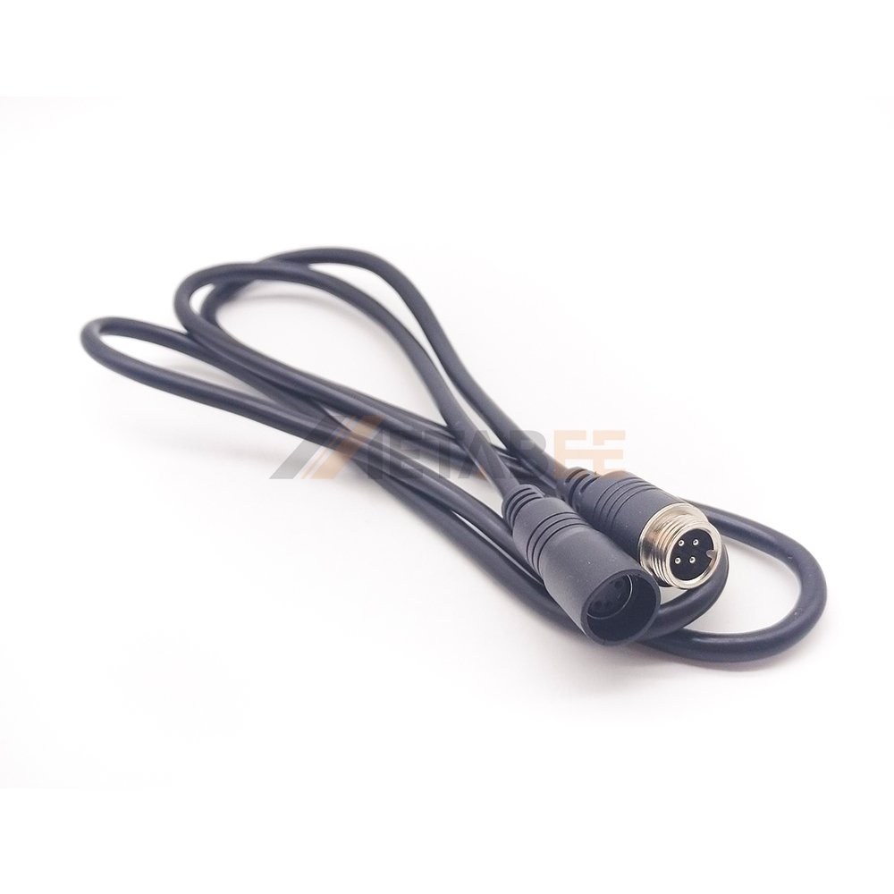 Fakra Z Type Female to GX12 4P 4 Pin Male Plug Cable Assembly for Car Rear-View Camera Monitoring System