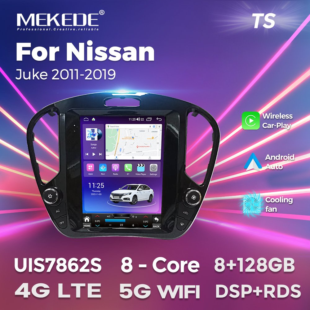 MEKEDE Car-play Auto Car Radio Screen Gps Navigation Android Car Player DVR FM AM for nissan Juke 2011-2019 360 Camera