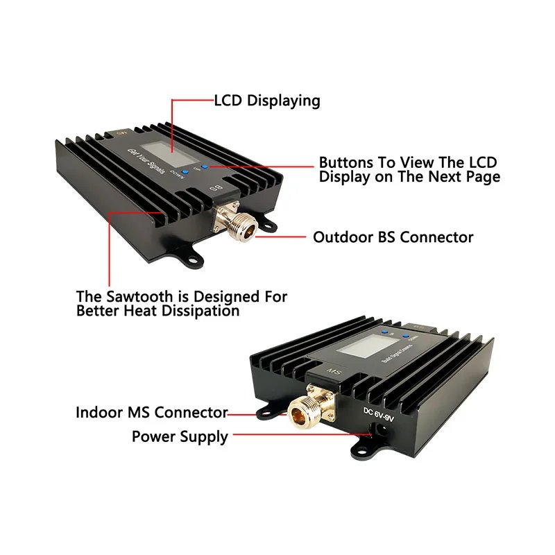 Dual Band Signal Booster, Repeater, Amplifier Coverage Up to 800m2, 700MHz, 900MHz, B28 + B8, 2G, 4G, 5G,Tuya App Monitoring