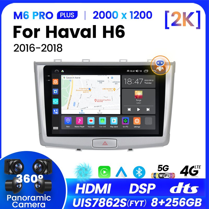 MEKEDE M6 PRO Radio De Coche Android Car Mp3 Player Car Accessories Touch Screen for Haval H6 2016 2018 10inch