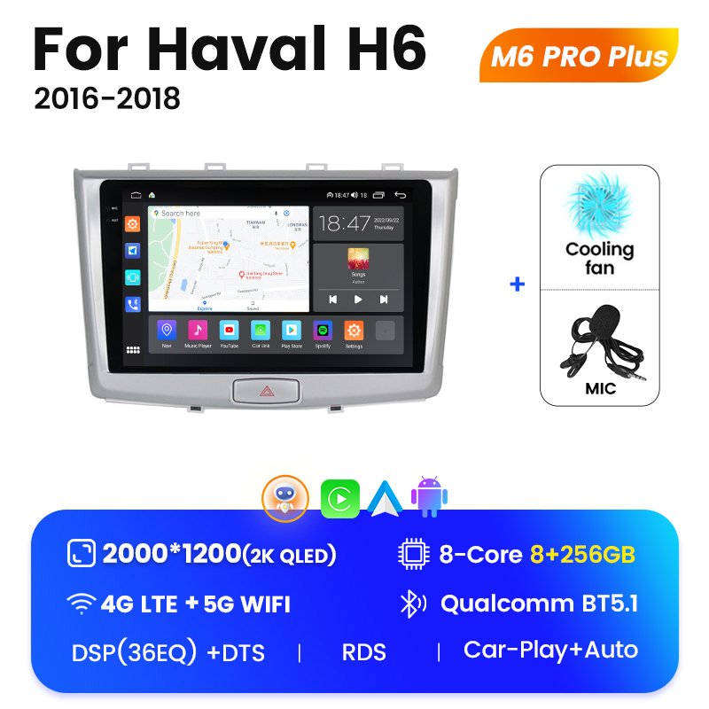 MEKEDE M6 PRO Radio De Coche Android Car Mp3 Player Car Accessories Touch Screen for Haval H6 2016 2018 10inch