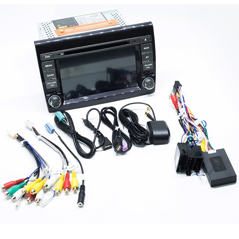 4G 64GB IPS DSP 2 Din Android 9.0 Car DVD Multimedia Player for Fiat/Bravo 2007 2008 2009 2010 2011 2012 GPS Navigation Radio Bt