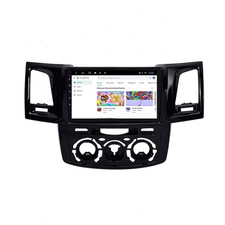 9'Android for Toyota Fortuner Hilux Vigo Manual and Auto AC 2007 Multimedia Stereo Car DVD Player Navigation GPS Video Radio IPS