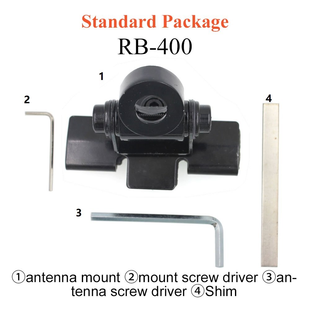 Car antenna gutter mount silver or black Nagoyas RB400 mobile antenna mount