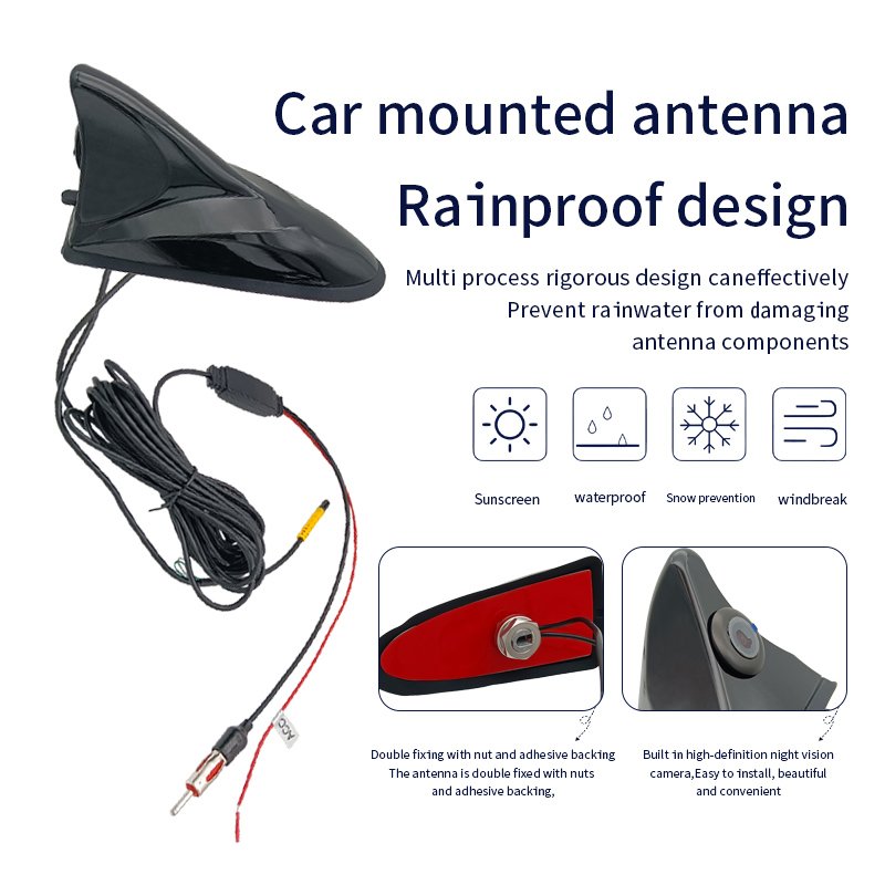 Car Shark Fin Antenna with signal Receiving Antenna Shark Fin Radio AHD Streaming Media Monitoring Camera Antenna