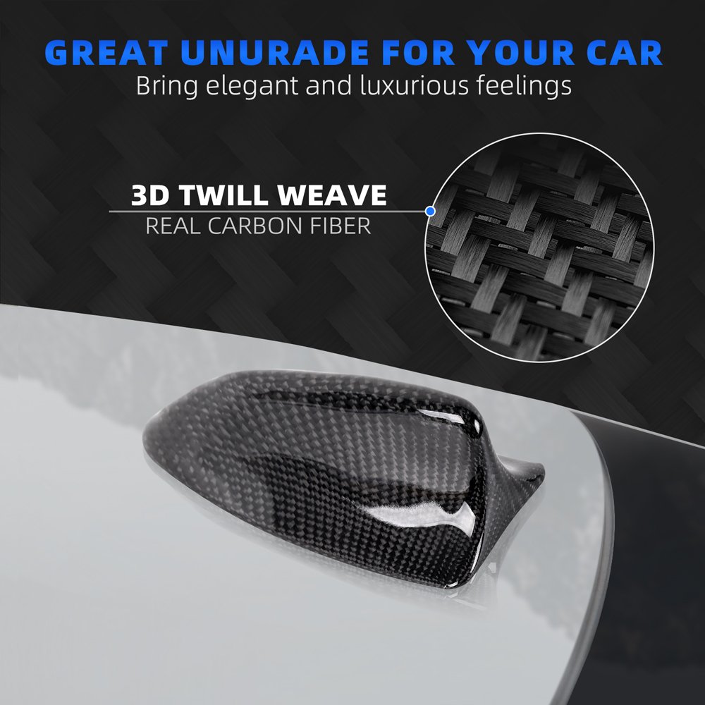 Universal Roof Shark Fin Carbon Fiber Antenna Car Auto Antenna Signal Radio Antenna