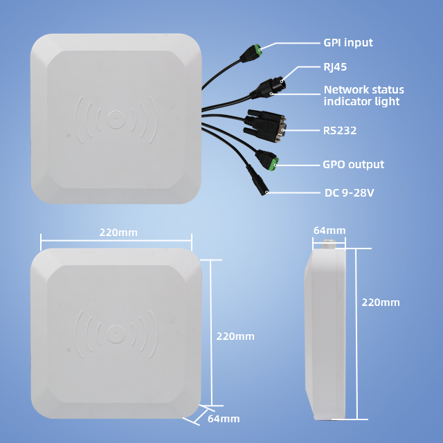 Uhf Rfid Reader UHF 8dbi Antenna 15m Long Range Reader Passive Car Parking RFID UHF Card Reader With TCP/IP RS232 RS485