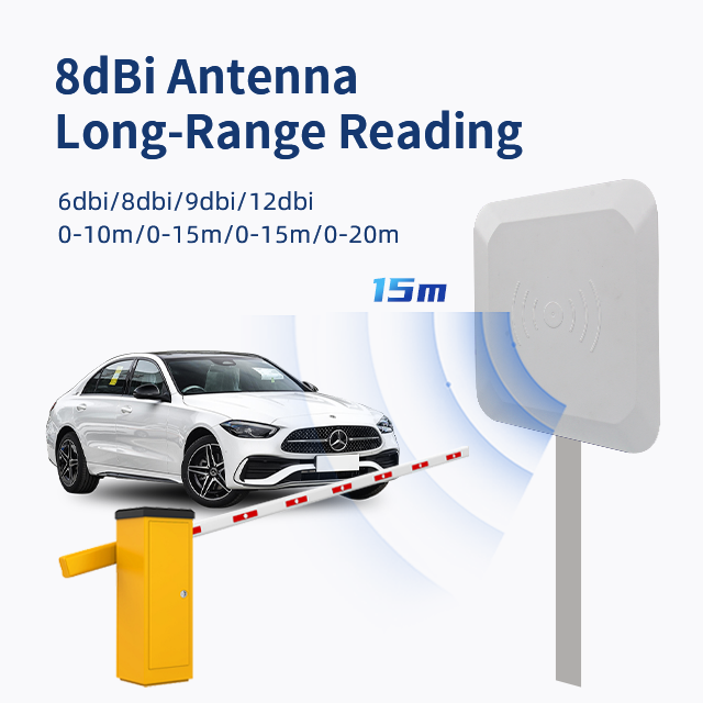 Uhf Rfid Reader UHF 8dbi Antenna 15m Long Range Reader Passive Car Parking RFID UHF Card Reader With TCP/IP RS232 RS485