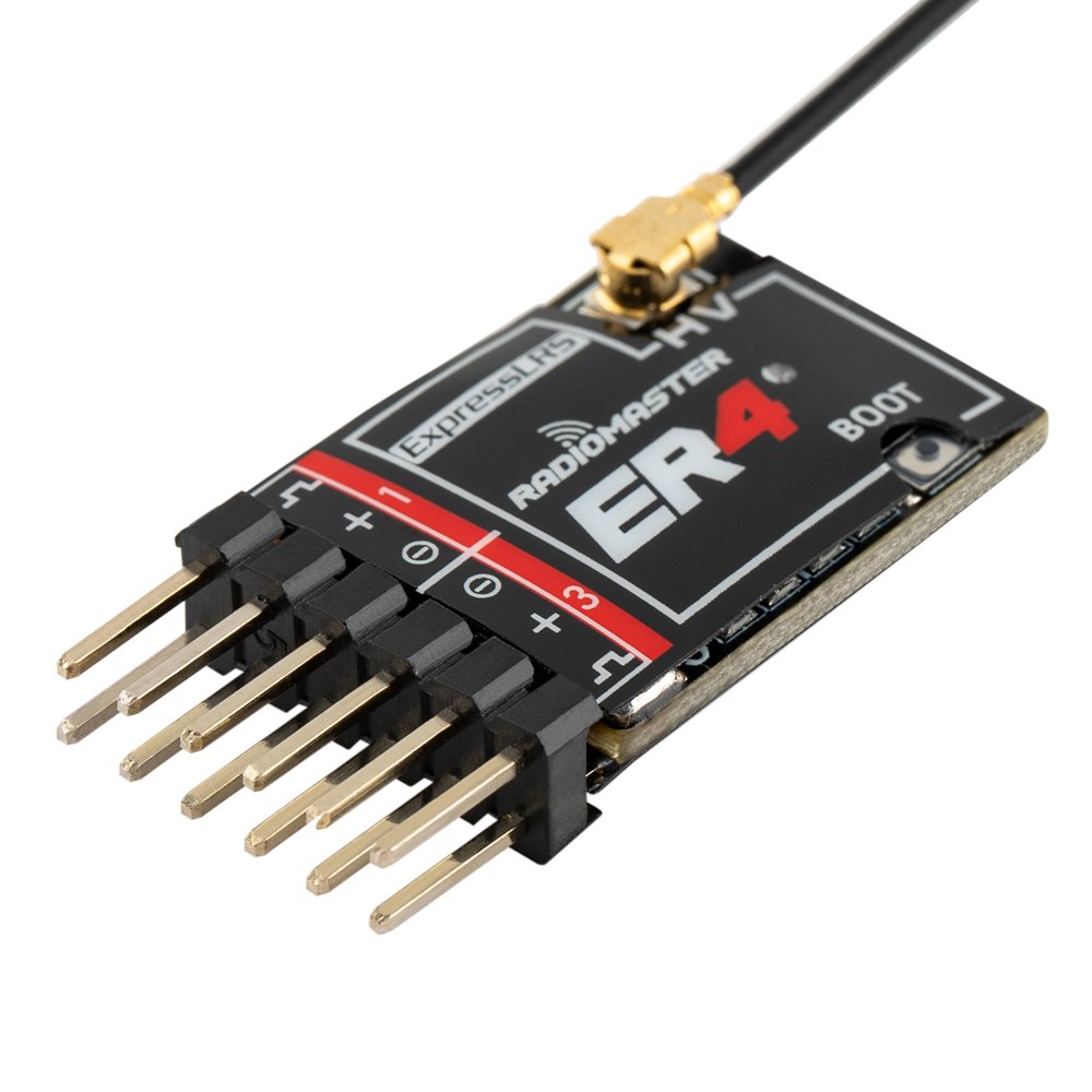 RadioMaster ER4 2.4GHz ELRS 4CH PWM Receiver for RC Small Aircraft RC Ship RC Car