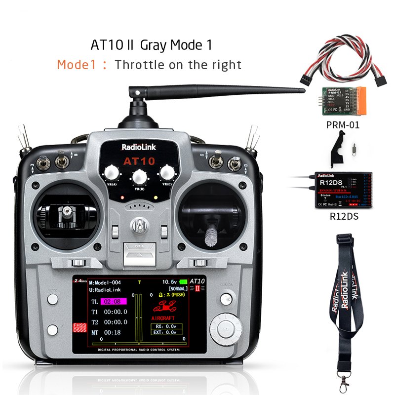 Factory RadioLink USB Upgrade 12 Channels 4000M Range RC Transmitter for Car Boat Alarm AT10II Radio PWM/SBUS/PPM Signal Output