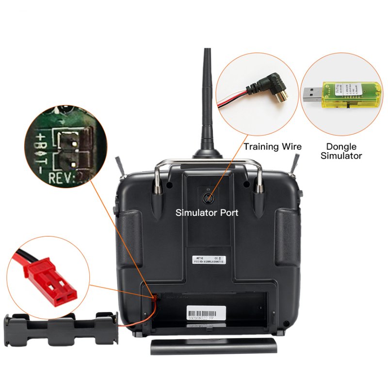 Factory RadioLink USB Upgrade 12 Channels 4000M Range RC Transmitter for Car Boat Alarm AT10II Radio PWM/SBUS/PPM Signal Output