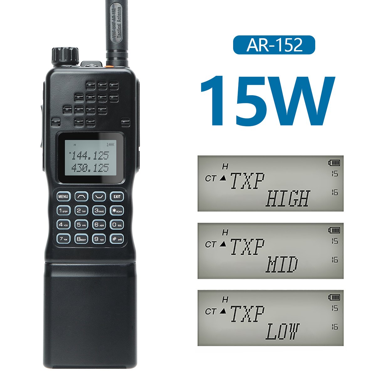 Baofeng AR-152 Tactical Game Walkie Talkie Dual Band Ham Radio 136-174MHz 400-520MHz Portable Two Way Radio AN/PRC-152