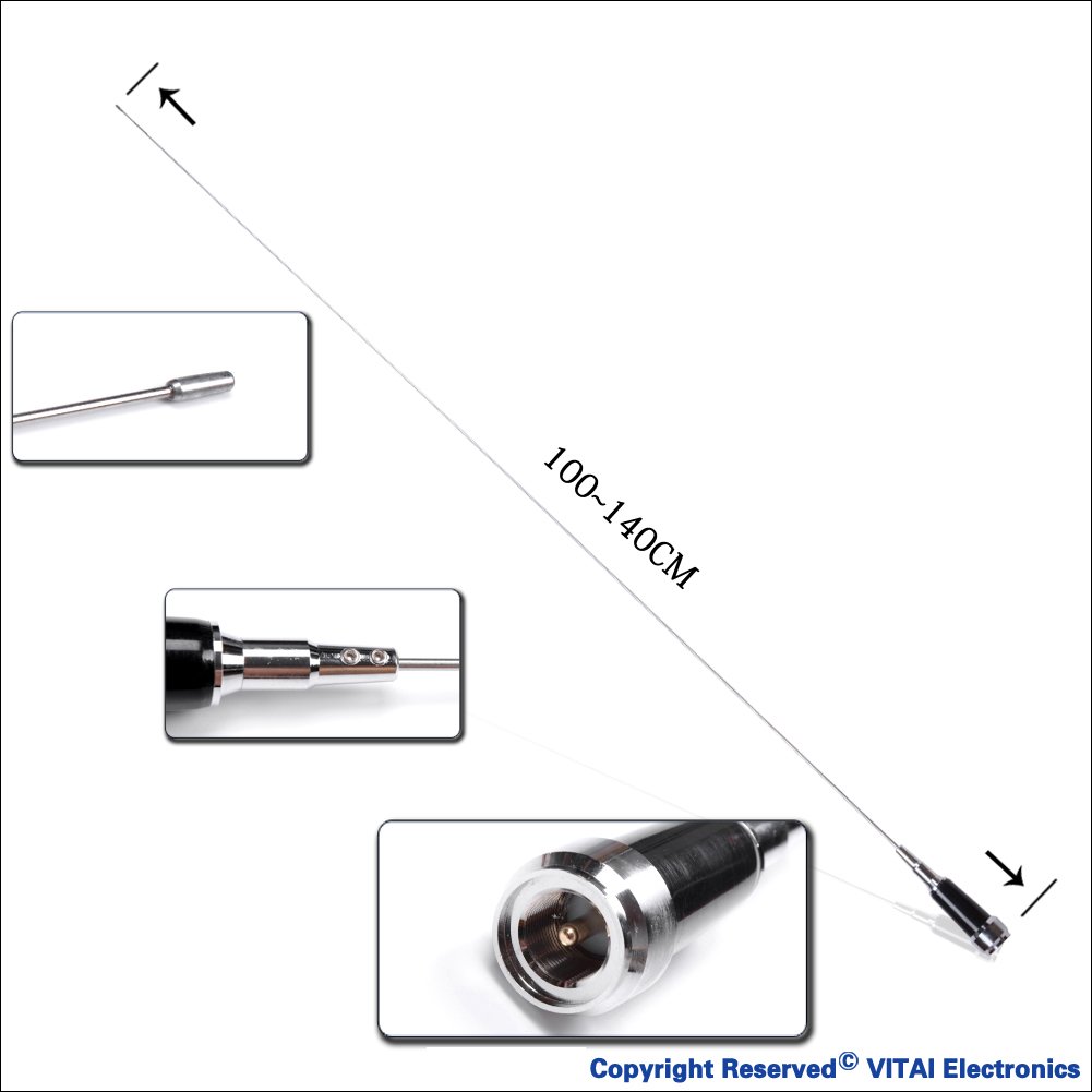 VITAI Outdoor Brackets Antenna MC101 Portable Two Way Radio Scalable Antenna