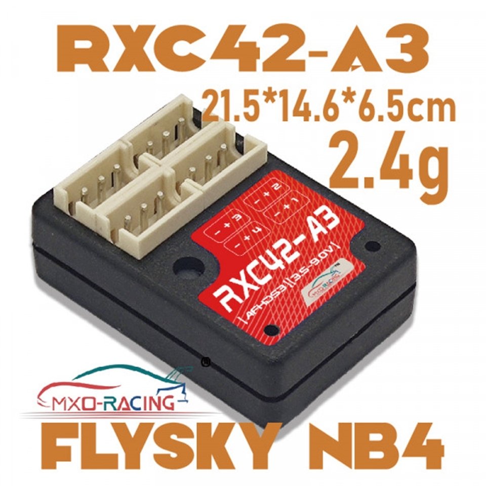 MXO-Racing RXC42-A3 FLYSKY NB4 V2 Micro ANTENNA-FREE Receiver Plastic Unisex Toy for Cars Motors Quadcopters for Girls and Boys
