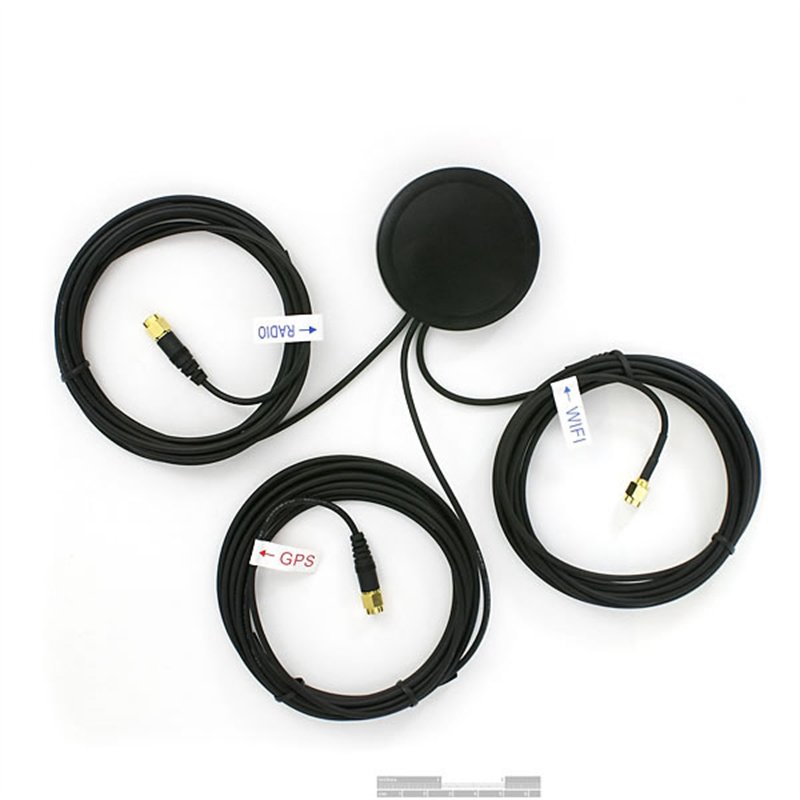 Combo Magnetic Puck Antenna 824~960mhz/1710~2609mhz 28dbi 4g+gps Active Combination Gnss Gps Rtk Car Antenna