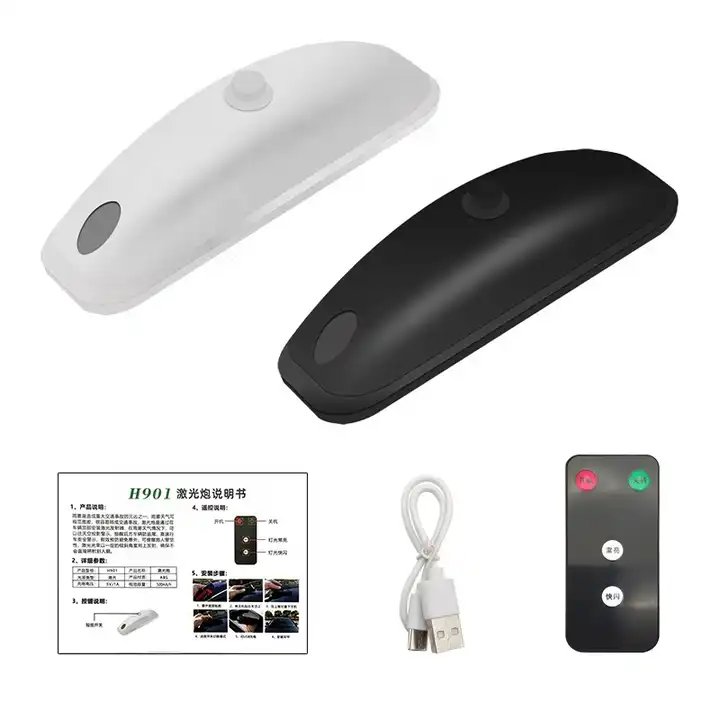 Logo Model Car Remote Pilot Light Laser Cannon with Anti-Rear Collision High-Speed Help Rain and Fog Weather Flashing Light