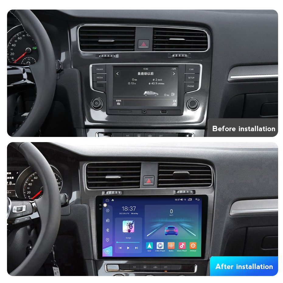 M6 PRO Android 12 2K QLED Screen Car Audio Center Screen System for VW Golf 7 2013-2017 Car-play+auto DSP RDS