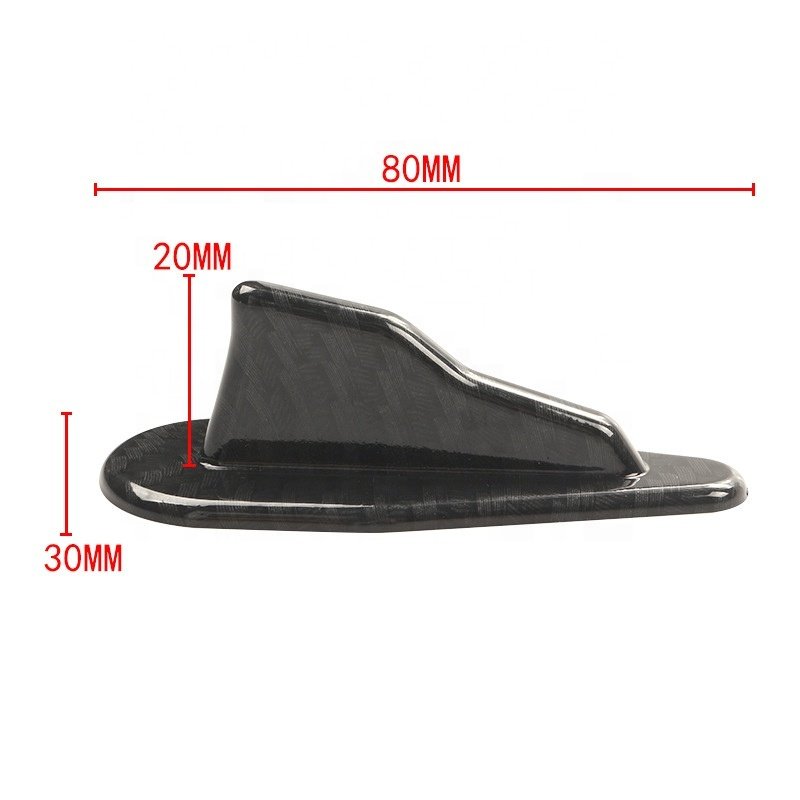 Car Refitting External Decoration Accessories Black Shark Fin Carbon Fiber Shark Fin Tail Decoration Antenna