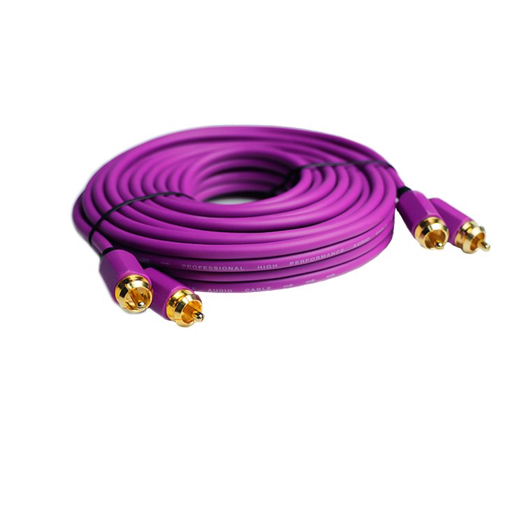 5m Pure Copper High Performance Speaker AUX Connector Wire Cable 2R-2R Car Audio 3.5 Male to Male Plug RCA Cable