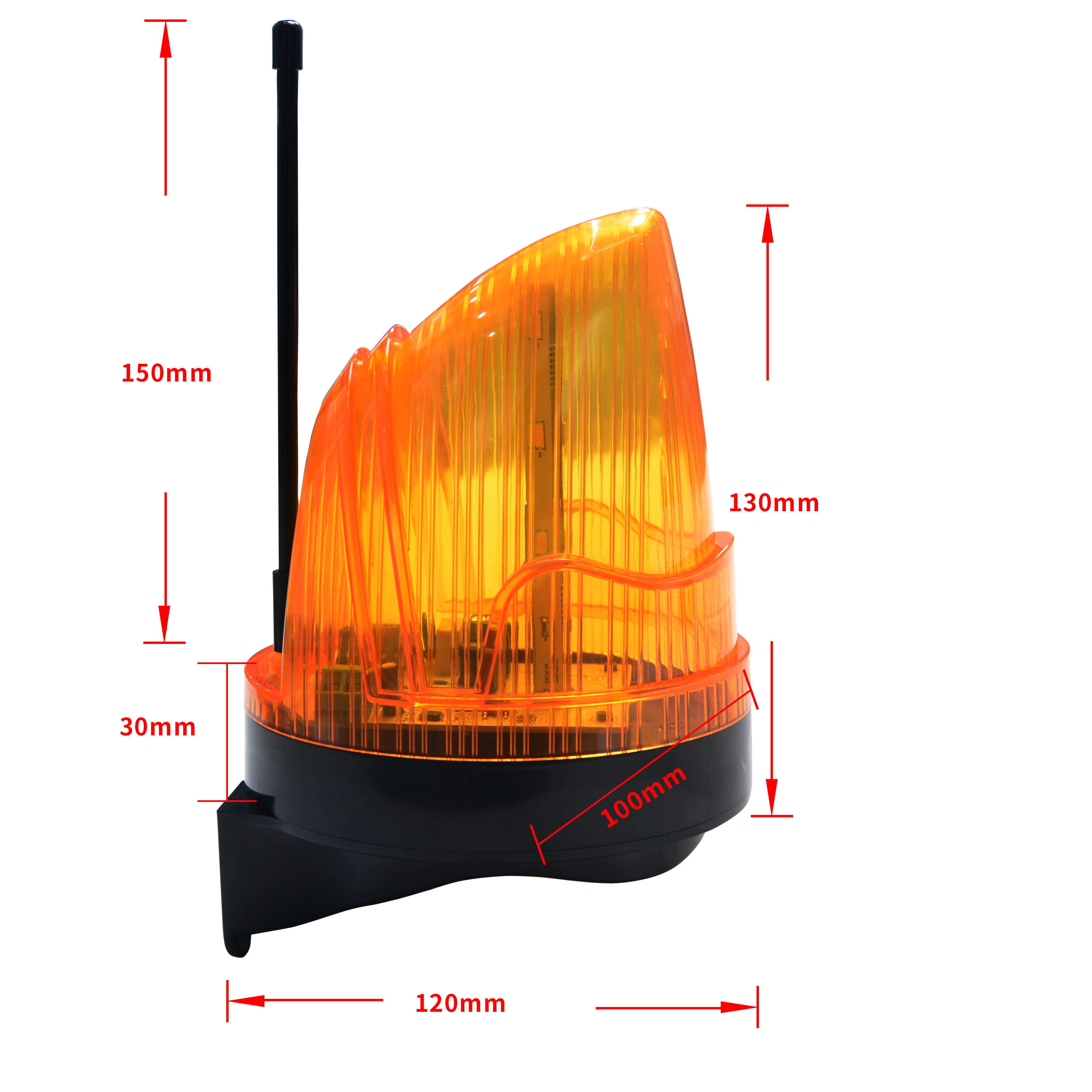 YET6141 Big LED Flashing Security Light AC/DC12V-240V With Antenna for Garage Gate