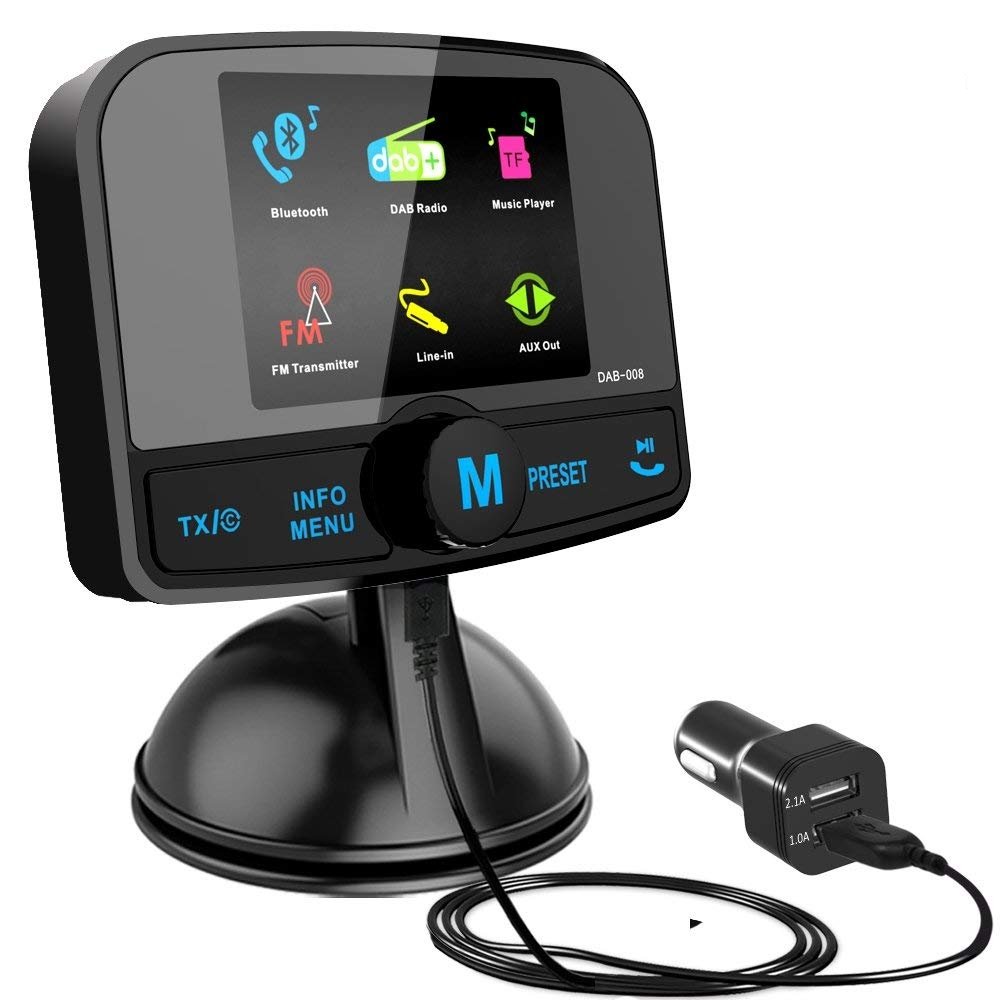 In Car Digital Radio DAB/DAB+ / DAB FM Transmitter Combined With Magnet Antenna Easy to Install