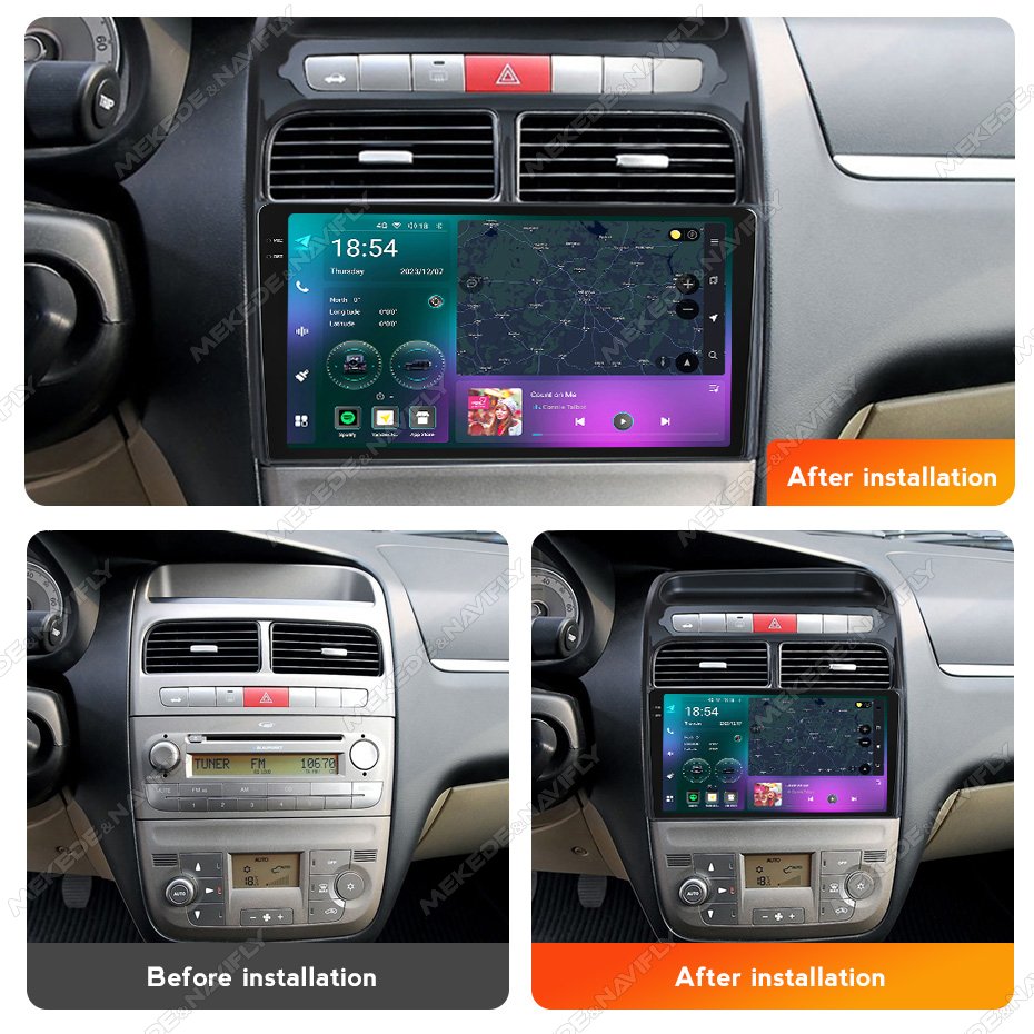MEKEDE Android 12 8+128gb Car DVD Player Touch Screen for Fiat Grande Punto Linea 2007-2012 Auto Radio GPS DSP BT Stereo