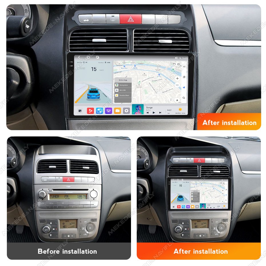 MEKEDE Android 12 8+128gb Car DVD Player Touch Screen for Fiat Grande Punto Linea 2007-2012 Auto Radio GPS DSP BT Stereo