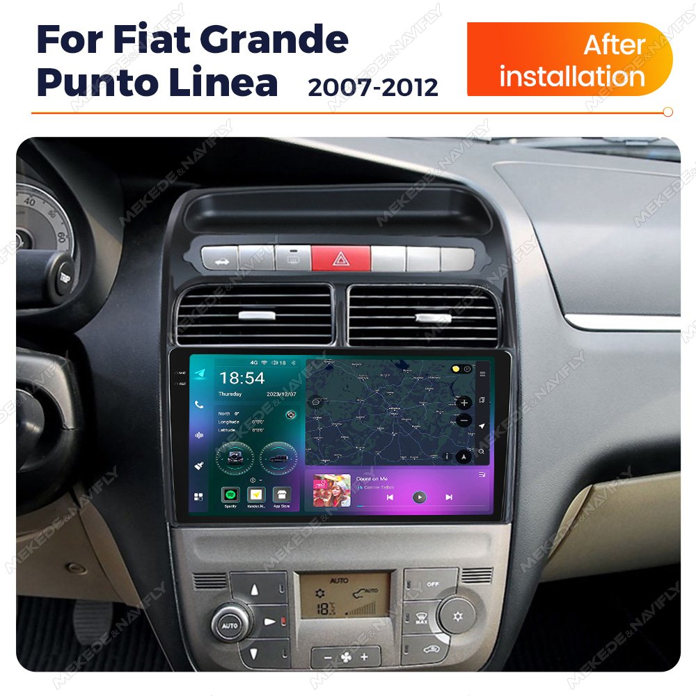 MEKEDE Android 12 8+128gb Car DVD Player Touch Screen for Fiat Grande Punto Linea 2007-2012 Auto Radio GPS DSP BT Stereo