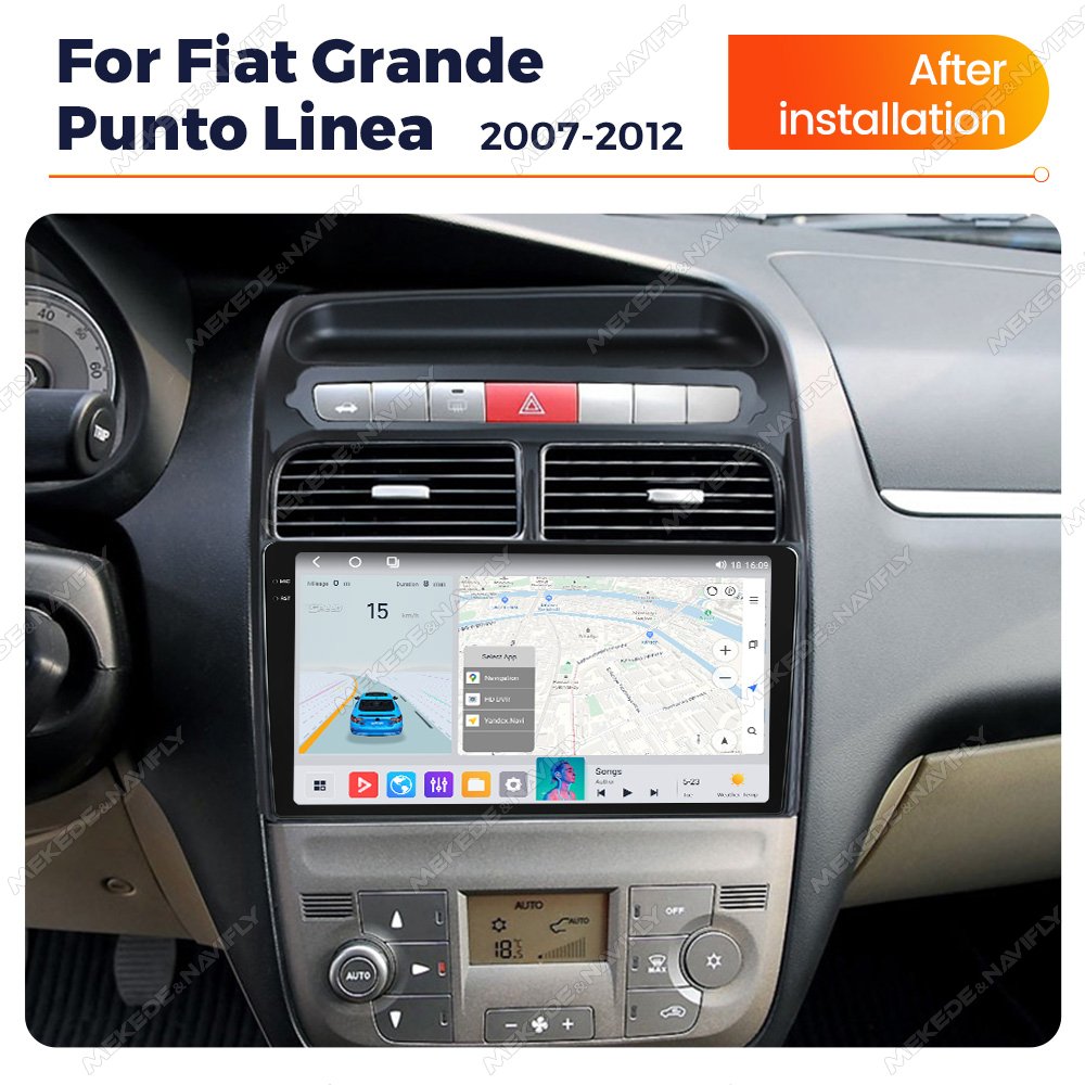 MEKEDE Android 12 8+128gb Car DVD Player Touch Screen for Fiat Grande Punto Linea 2007-2012 Auto Radio GPS DSP BT Stereo