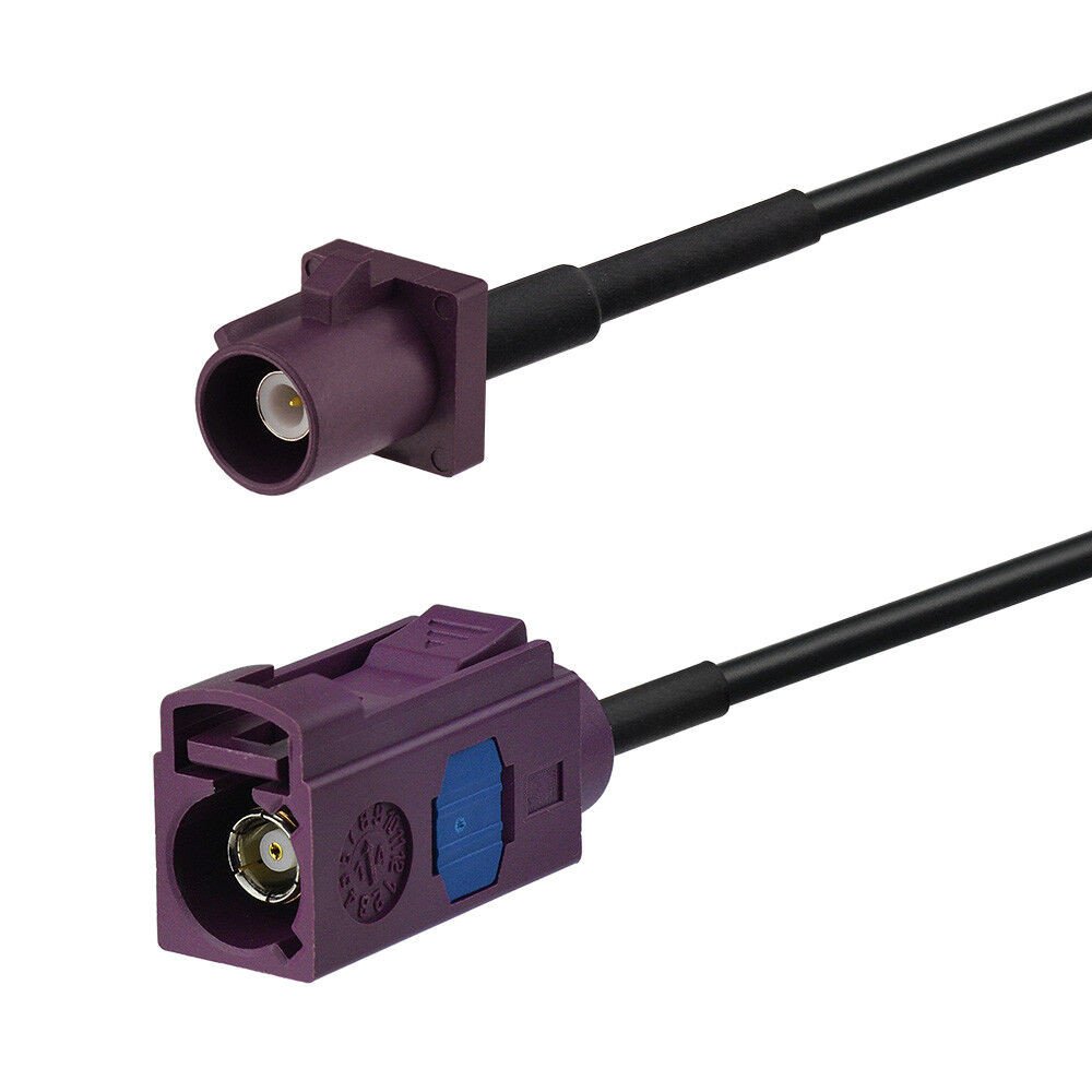 AIO Kingsun Fakra Connector Jack to Female Bordeaux D Type Antenna Plug Adapter RG174 Coaxial Cable for Car Radio GPS