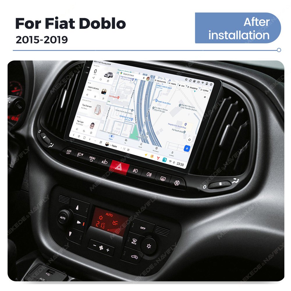 MEKEDE DUDU7 Android 13 360 Panoramic Camera Car-play Touch Screen for Fiat Doblo 2015-2019 Car-play Auto Car Gps Navigation