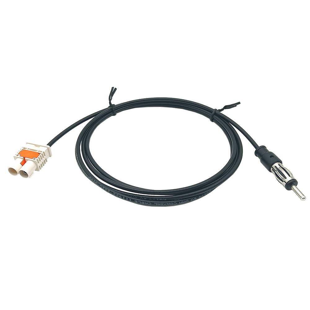 Dual Twin Double Male FAKRA To DIN 41585 Male Aerial Adapter Antenna Radio Cable Jaso Fakra RG174 Extension Cable