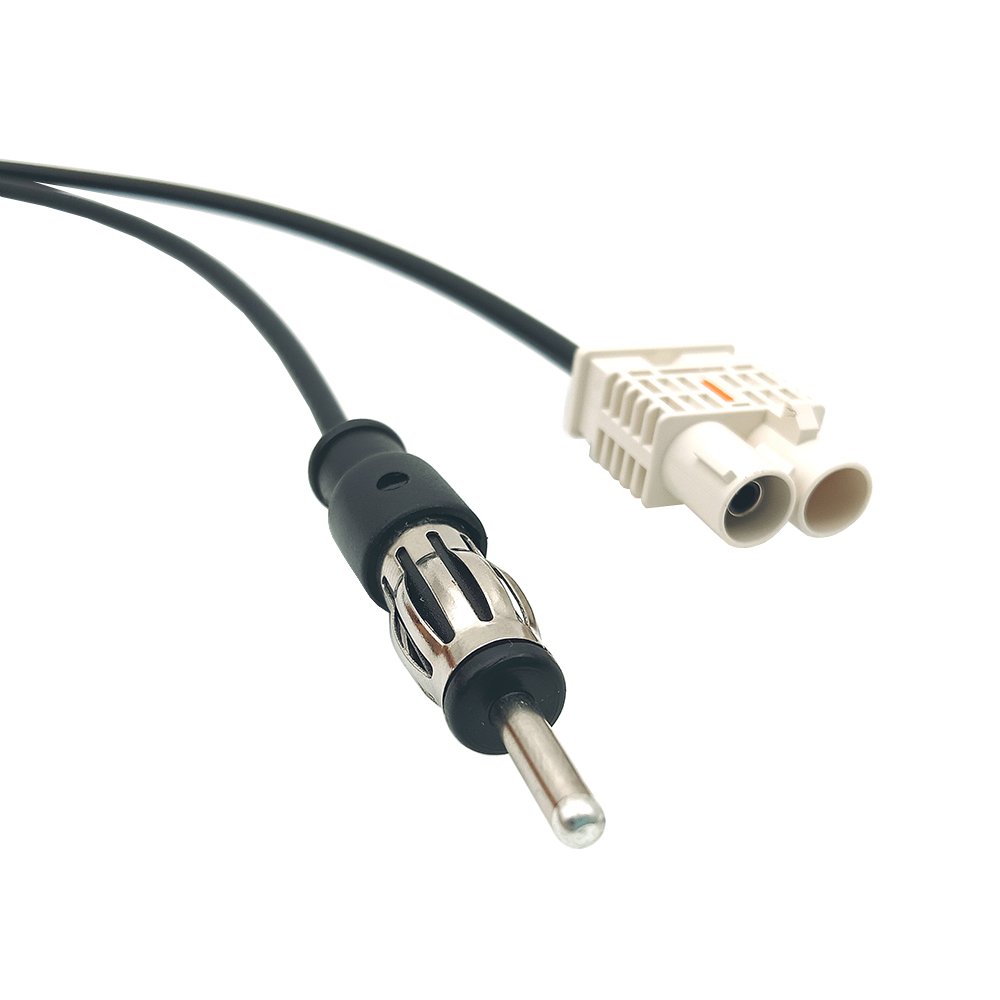 Dual Twin Double Male FAKRA To DIN 41585 Male Aerial Adapter Antenna Radio Cable Jaso Fakra RG174 Extension Cable