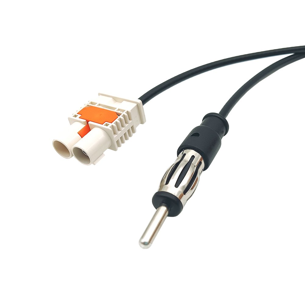 Dual Twin Double Male FAKRA To DIN 41585 Male Aerial Adapter Antenna Radio Cable Jaso Fakra RG174 Extension Cable