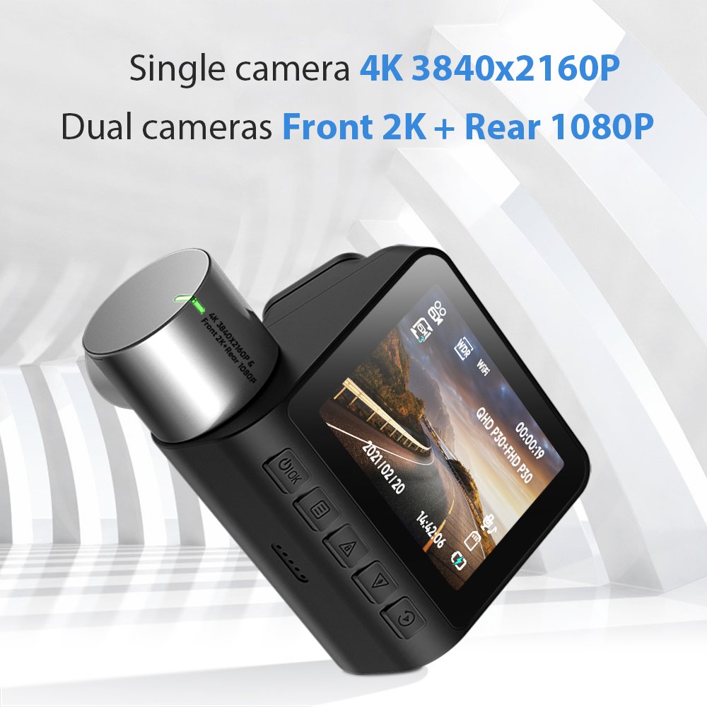 2022 Dash Cam Front Ultra HD 2160P G-Sensor Dash Camera Car Camera Gps H.265 170 Wide Angle 2.0" LCD Night Vision Dashcam