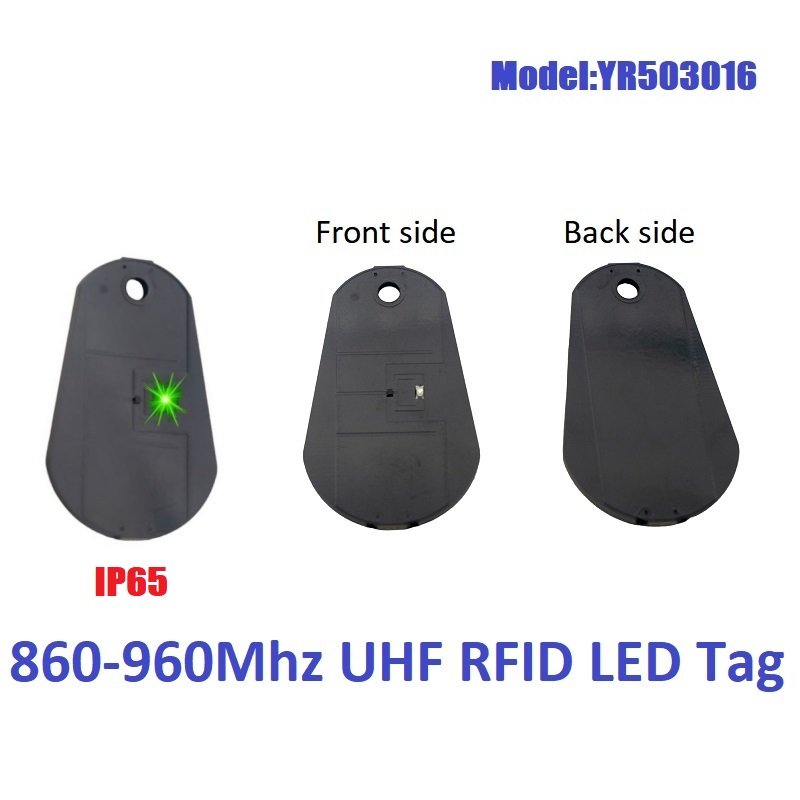 UHF RFID Tag Passive LED Light RFID LED Tag UHF 860-960MHz 0-4M for Keychain Keyfobs Locating Book Vehicle Personal Access