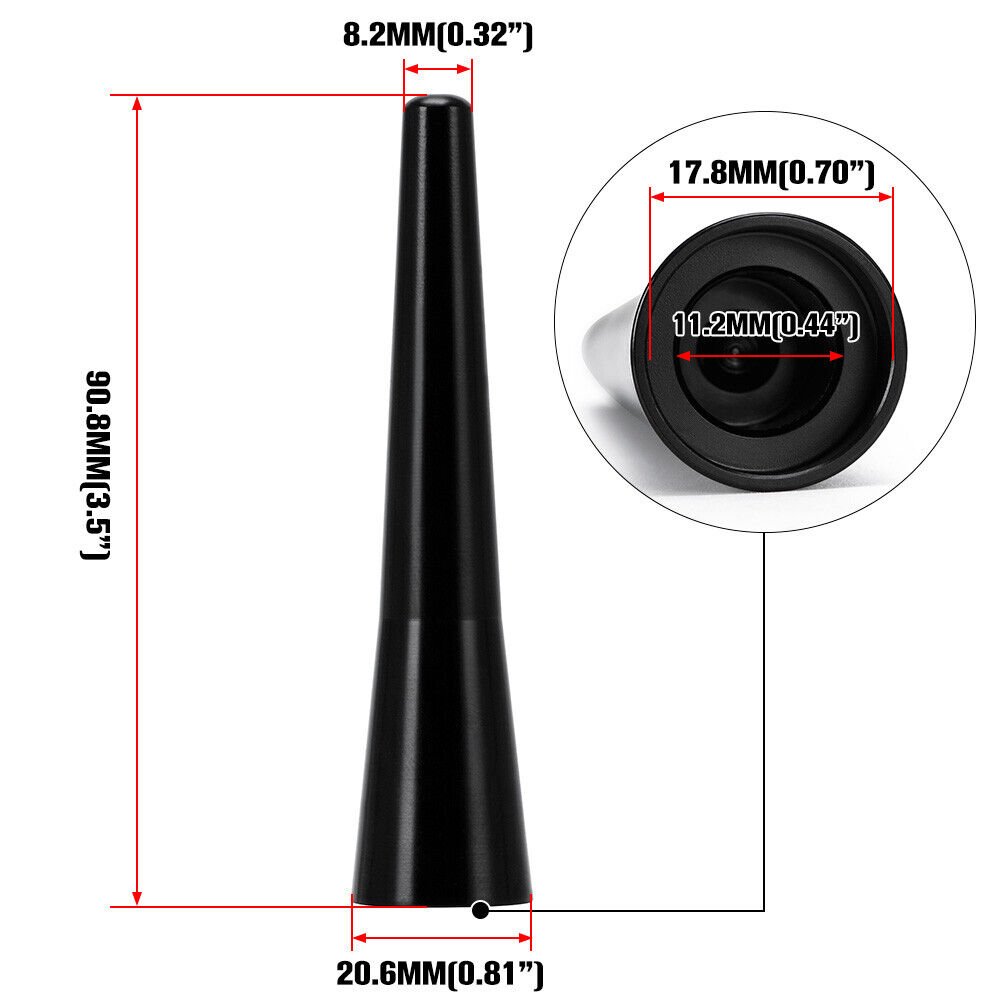 Car Decorative Short Mast Antenna for Mercedes R171 SLK SL 200 230 280 300 320 350 500 600 Black