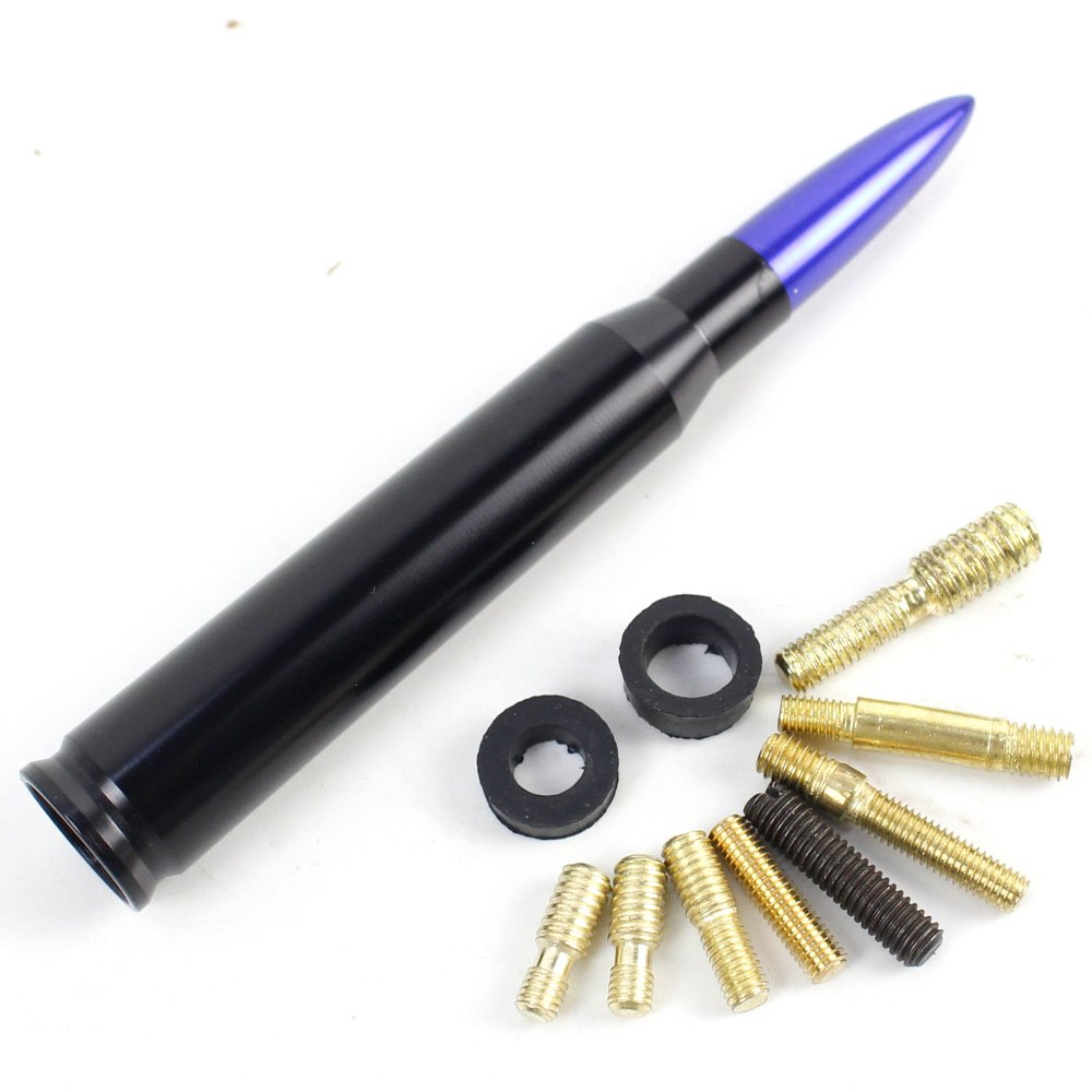 General Refit Automotive Antenna Personality Refitted Bullet Head Antenna with Add logo Black Silver Red Purple Gold