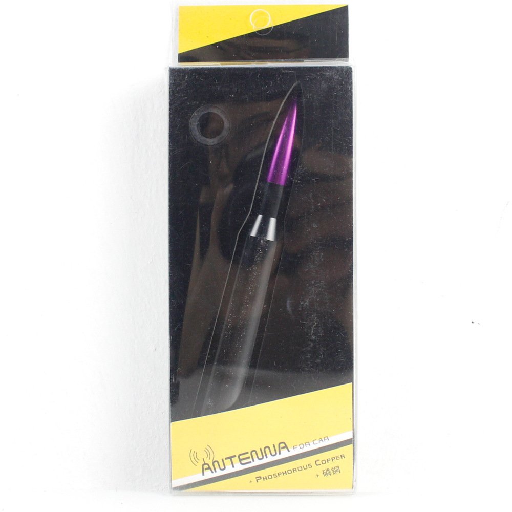 General Refit Automotive Antenna Personality Refitted Bullet Head Antenna with Add logo Black Silver Red Purple Gold