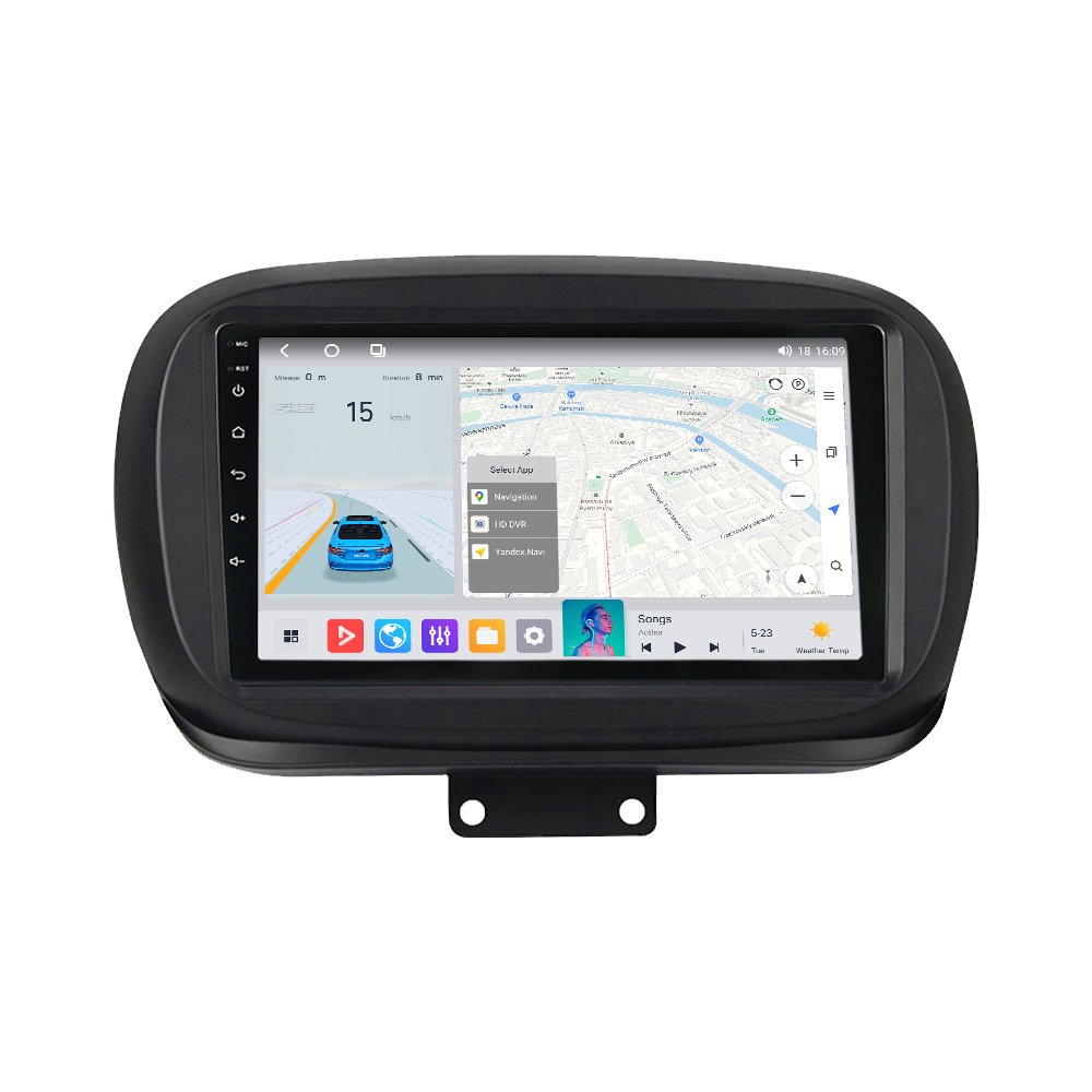 M6 PRO 2K QLED Screen Android Car Multimedia System for Fiat 500X 2014-2020 Voice Control Car Radio Set