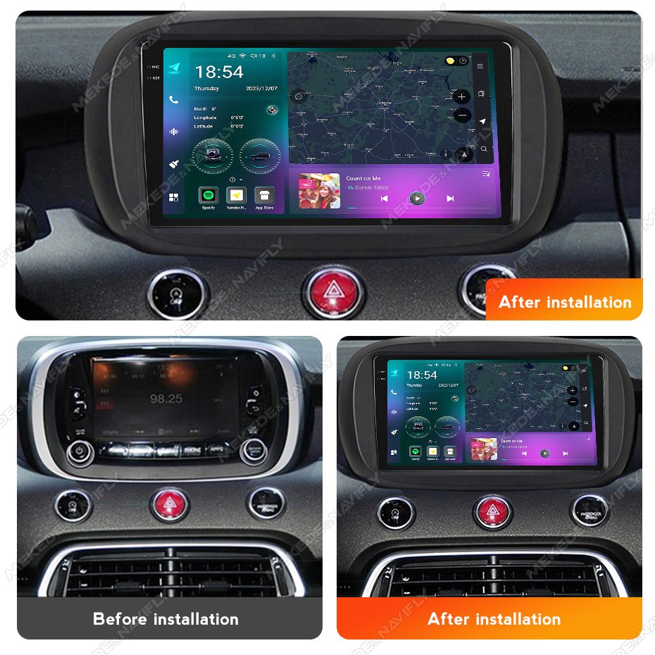 M6 PRO 2K QLED Screen Android Car Multimedia System for Fiat 500X 2014-2020 Voice Control Car Radio Set