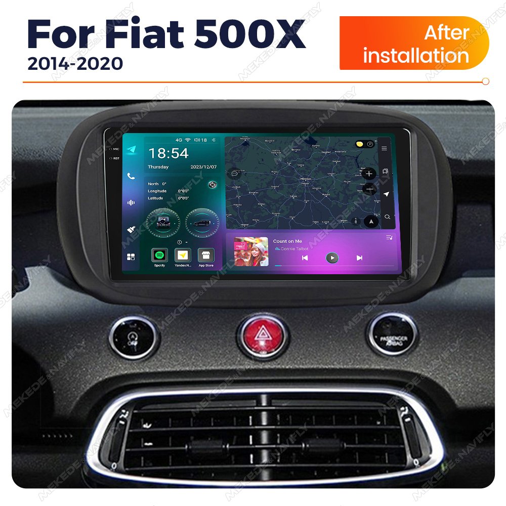 M6 PRO 2K QLED Screen Android Car Multimedia System for Fiat 500X 2014-2020 Voice Control Car Radio Set