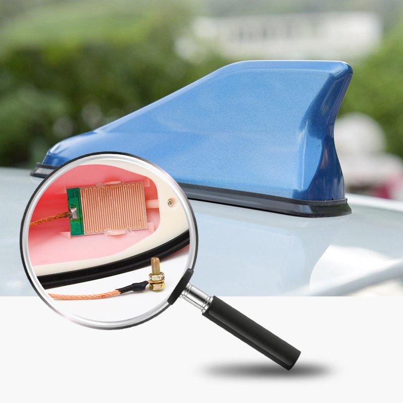 PUERXIN Universal FM Signal Auto Antenna 7 Color Amplifier Radio Aerials Roof Decorative Topper Car Shark Fin Antenna